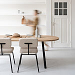 Flat oval eettafel