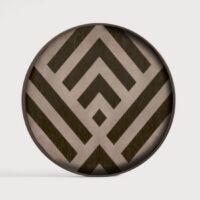 Ethnicraft - Houten dienblad - Graphite Chevron - 30 x 30 x 3 cm